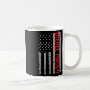 Dieselkraft Usa Flagga Lastbil Turbo Bröder Mekani Kaffemugg