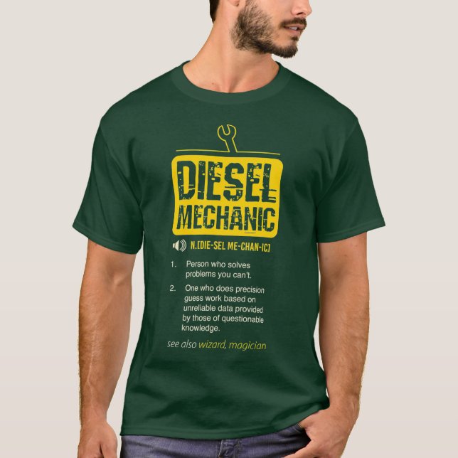 Dieselmekanik: I-mekanism T Shirt (Framsida)