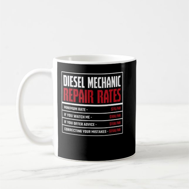 Dieselmekaniker, Reparationstaxa Kaffemugg (Vänster)