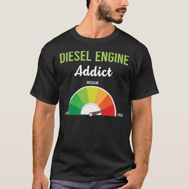 Dieselmotor för behörighet t shirt (Framsida)