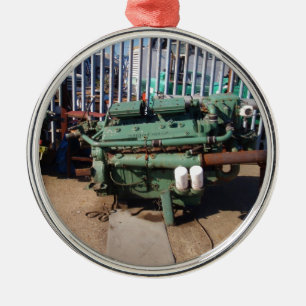 Dieselmotor Julgransprydnad Metall