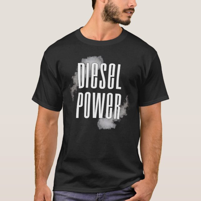 Dieseln driver röker lastbilsföraren 4X4 för kol T Shirt (Framsida)