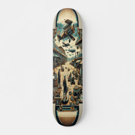 "Dieselpunk Airfield Deck" Mini Skateboard Bräda 18,5 Cm