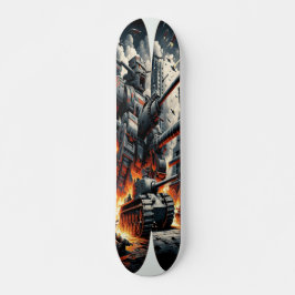 "Dieselpunk Mech Warfare Deck" Mini Skateboard Bräda 18,5 Cm
