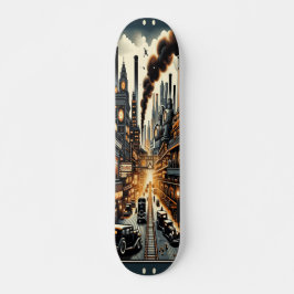 "Dieselpunk Urban Ligcape Deck" Mini Skateboard Bräda 18,5 Cm