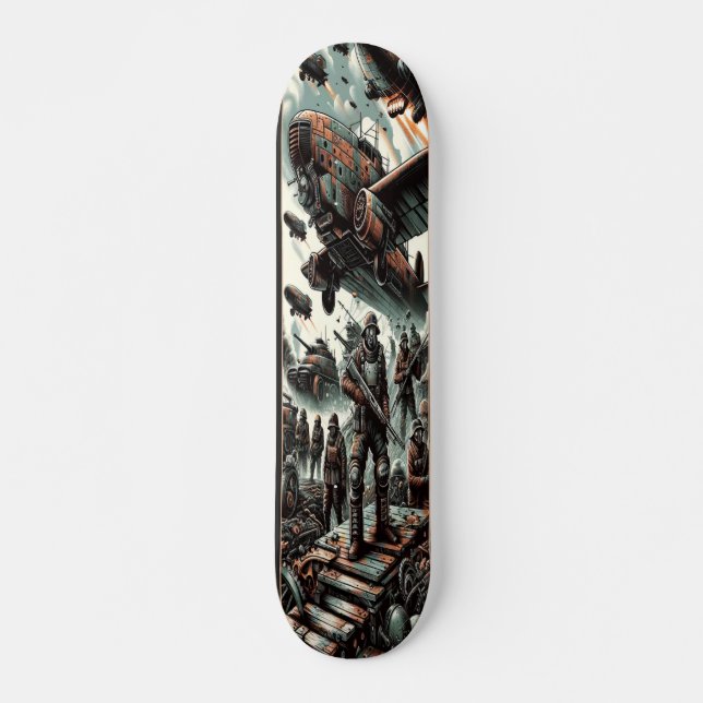 "Dieselpunk Warfare Deck" Mini Skateboard Bräda 18,5 Cm (Framsida)