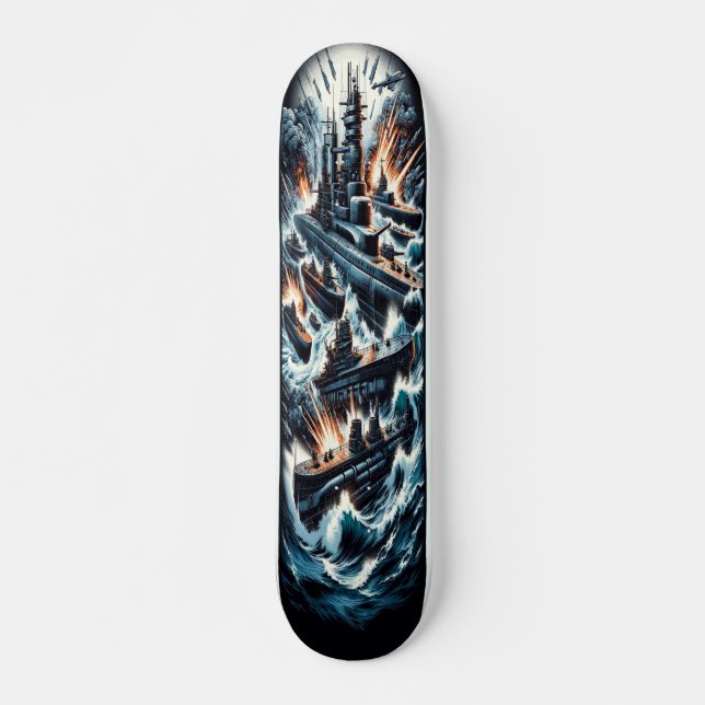 "Dieselpunk Warfare Deck" Mini Skateboard Bräda 18,5 Cm (Framsida)