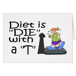 Diet är matrisen med en T Hälsningskort