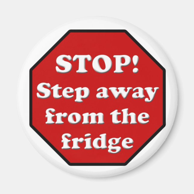 Diet Motivation Magnet, steg bort från ryggen Magnet (Framsidan)