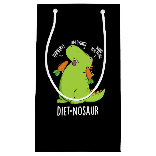 Diet-nosaur Funny Dinosaur Puns Mörk BG (Framsidan)