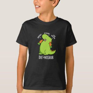 Diet-nosaur Roliga Dinosaurie-ordlekar Mörk bakgru T Shirt