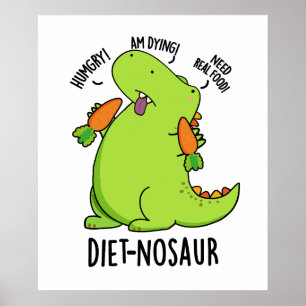 Diet-nosaur Roliga Dinosaurie-ordlekar Poster