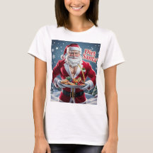 Diet Santa jul T-Shirt-Helgdag Tee med Roligt