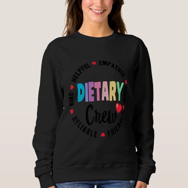 Dietary Crew Appreciation Week healthcare Dietitia T Shirt (Framsida)