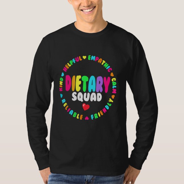 Dietary Squad Appreciation Week healthcare Dietiti T Shirt (Framsida)