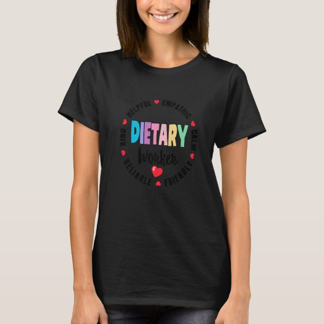 Dietary Worker Appreciation Week sjukvård Dietist T Shirt (Framsida)