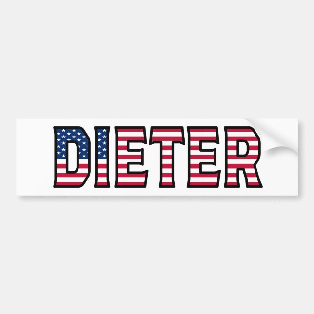 Dieter Namn Vorname USA Aufkleber Sticker Auto Bildekal (Framsidan)