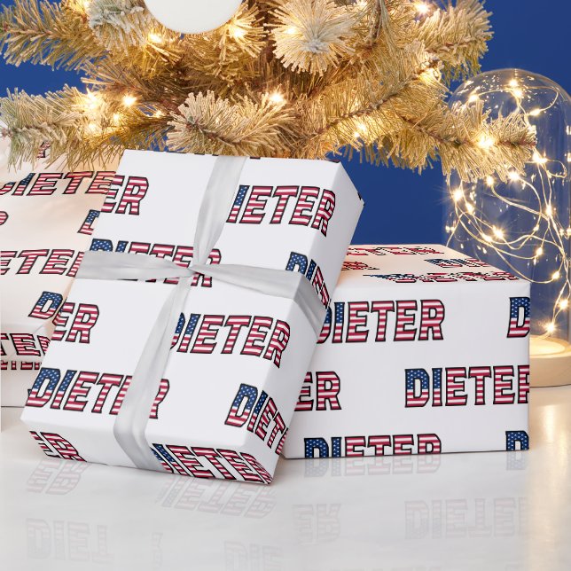 Dieter Vorname Name USA US Geschenkpapier Papier Presentpapper (Helgdagar)
