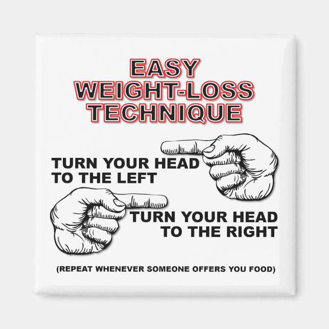 Dietera viktförlust Funny Fridge Magnet (Framsidan)