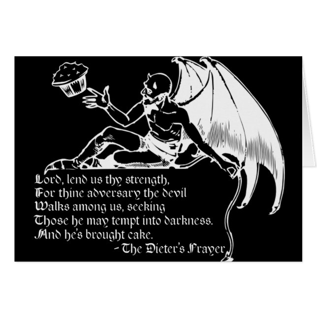 Dieter'sens bön (vit) hälsningskort (Framsidan Horizontal)