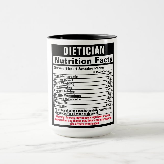 Dietician Funny Gift Mugg (Center)