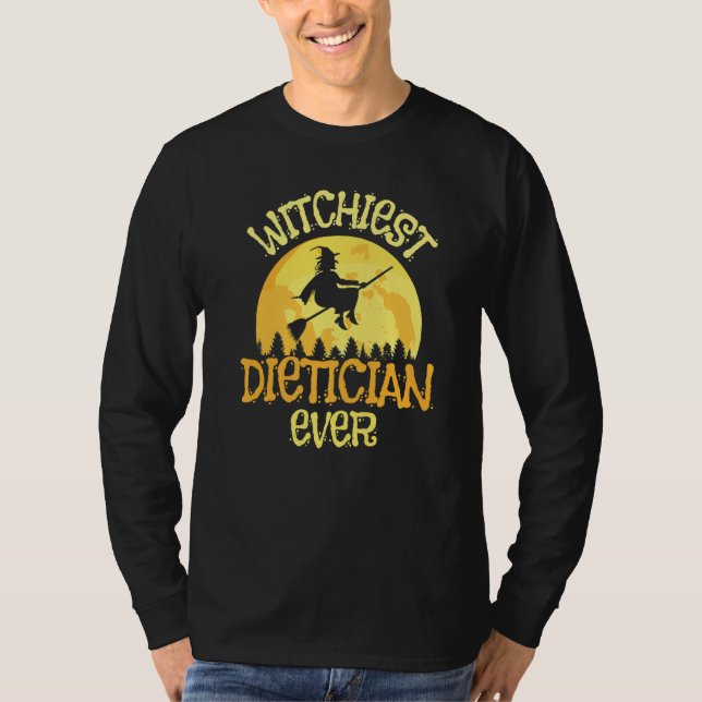 Dietician Witch Halloween Humor T Shirt (Framsida)