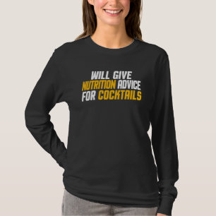 Dietist kommer att ge näringsrådgivning för cockta t shirt