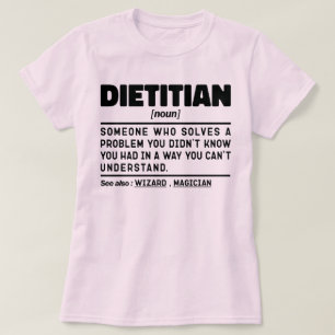 Dietist Substantiv Definition Nutrition Coach Roli T Shirt