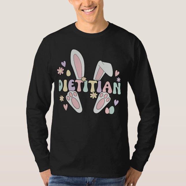 Dietitian Easter Bunny Dietetics Easter Day T Shirt (Framsida)