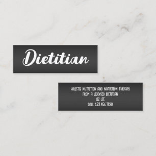 Dietitian Foodie Nutrition Mini Visitkort