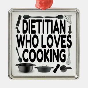 Dietitian Kärlek Cooking Julgransprydnad Metall
