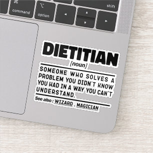 Dietitian Noun Definition Nutrition Coach Funny Klistermärken