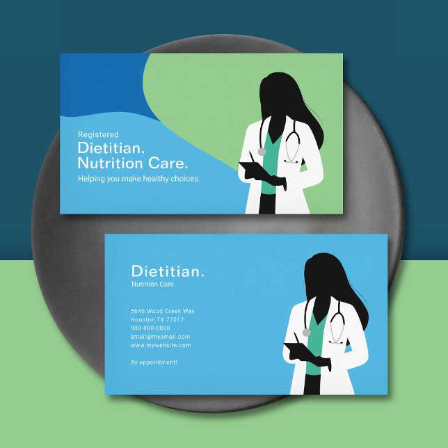 Dietitian - Nutrition Care Visitkort (Dietitian - Nutrition Care Business Card)