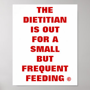 Dietitianen är ut för ett litet men frekventerar poster