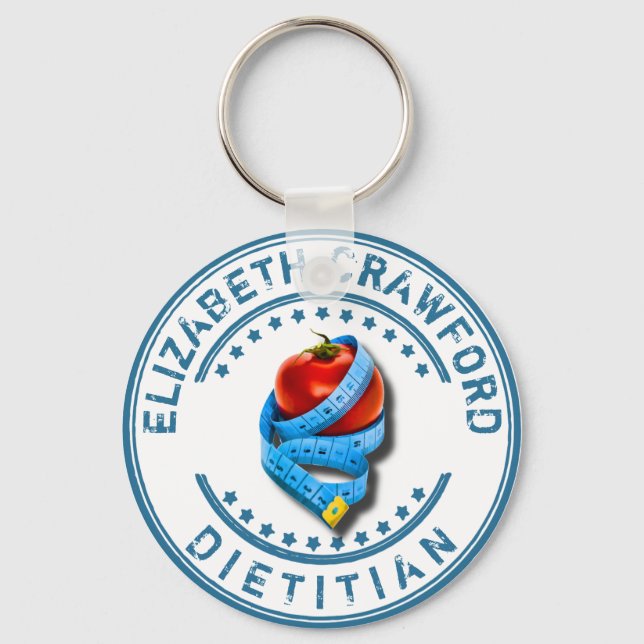 Dietitisk dietolog Doktor med mätband Nyckelring (Framsida)