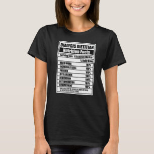Dietitiska fakta Näringslivets dietmatsgrafik T Shirt