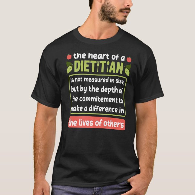 Dietititiker som säger registrerad dietitisk uppsk t shirt (Framsida)