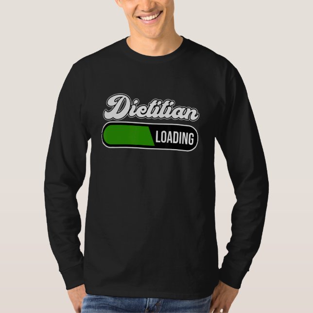 Dietitititianskt laddande matsalsgrafik t shirt (Framsida)