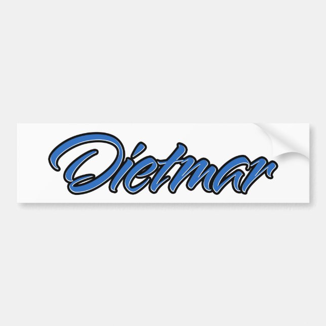Dietmar Namn blue Aufkleber Sticker Autoaufkleber Bildekal (Framsidan)