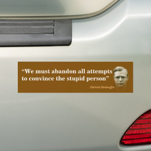 Dietrich Bonhoeffer-citat om dumma människor Bildekal
