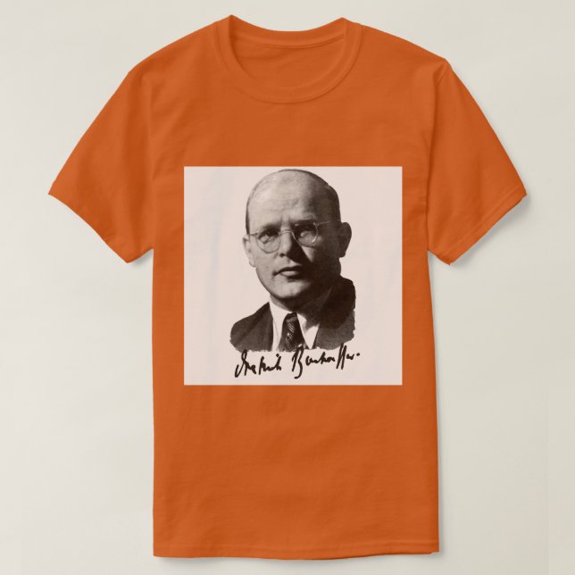 Dietrich Bonhoeffer Porträtt T Shirt (Design framsida)