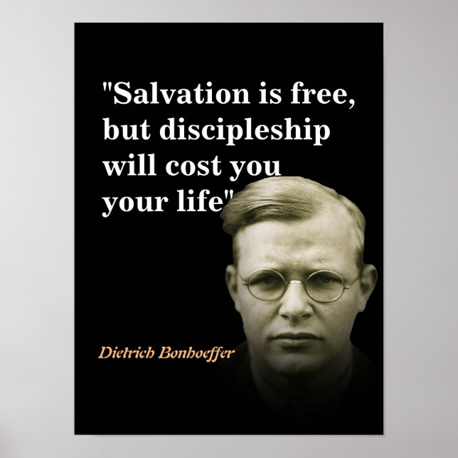 Dietrich Bonhoeffer Quote on Salvation Poster (Framsidan)