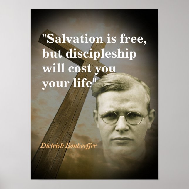 Dietrich Bonhoeffer Quote On Salvation Poster (Framsidan)