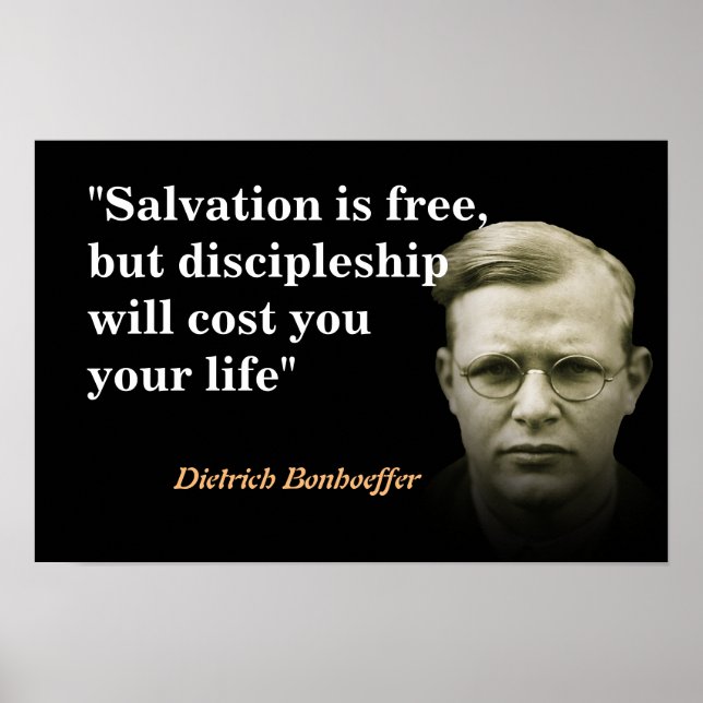 Dietrich Bonhoeffer Quote on Salvation Poster (Framsidan)