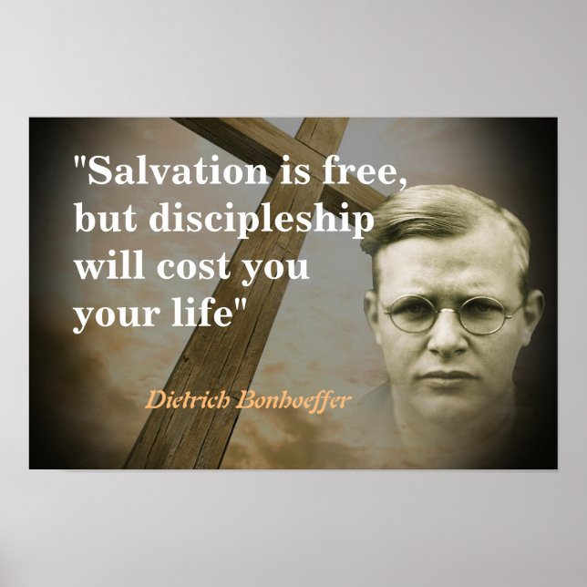 Dietrich Bonhoeffer Quote On Salvation Poster (Framsidan)