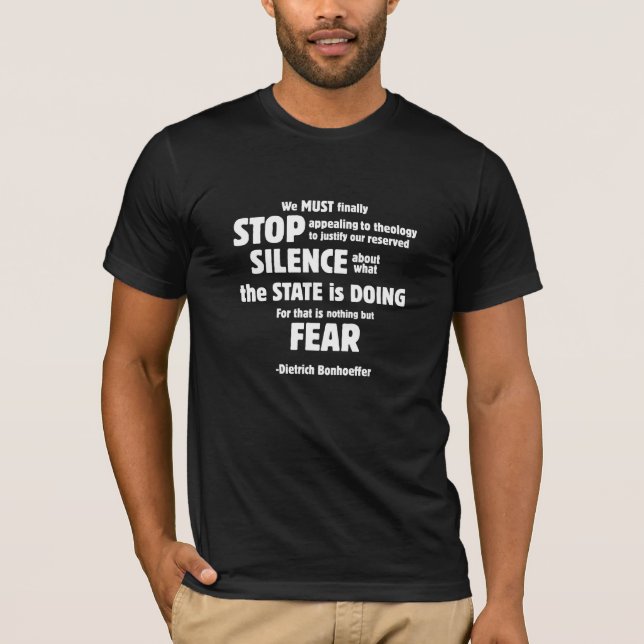 Dietrich Bonhoeffer Quote T Shirt (Framsida)