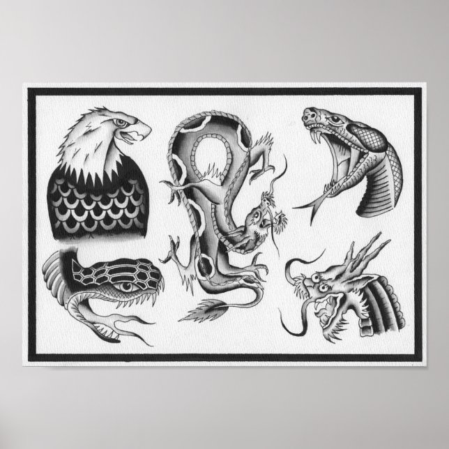 Dietzel Vintage Tattoo Flash Poster (Framsidan)