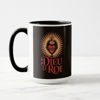 Dieu Le Roi Katolsk Monarkist Heliga Hjärtans Cup Mugg