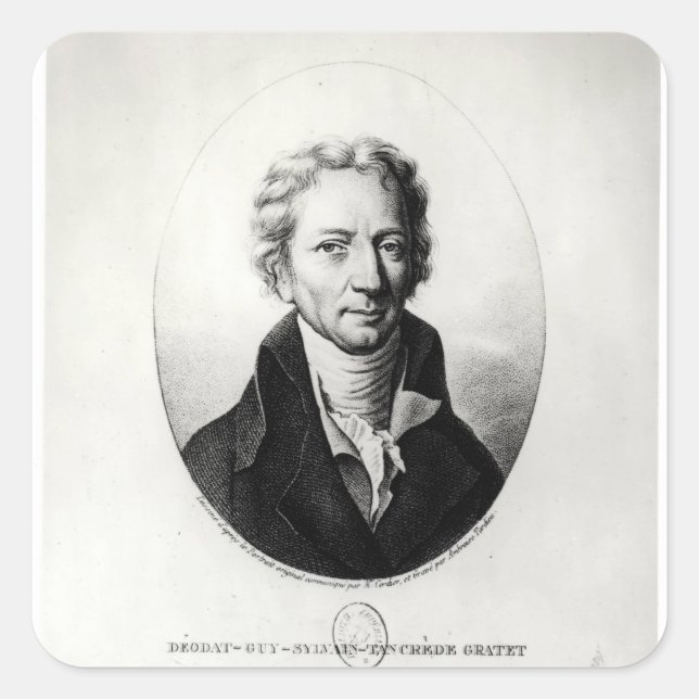 Dieudonne Dolomieu Fyrkantigt Klistermärke (Framsida)