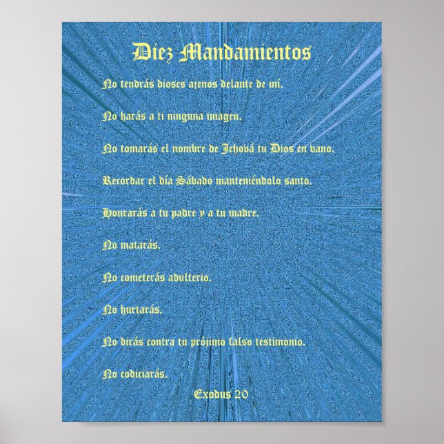 Diez Mandamientos - Aerosol Azul Poster 2 (Framsidan)